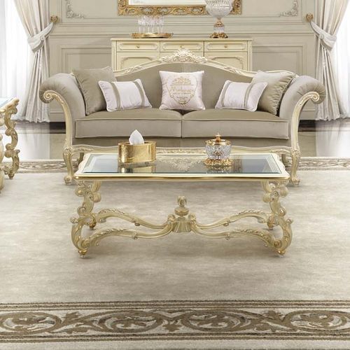 Tavolino classico - 17612 - Modenese Luxury Interiors - in legno / in vetro / con supporto in legno