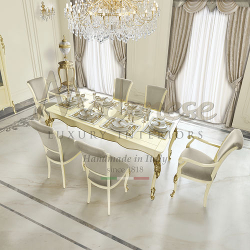 Tavolo da pranzo classico - 17108 - Modenese Luxury Interiors - in legno / con supporto in legno / rettangolare