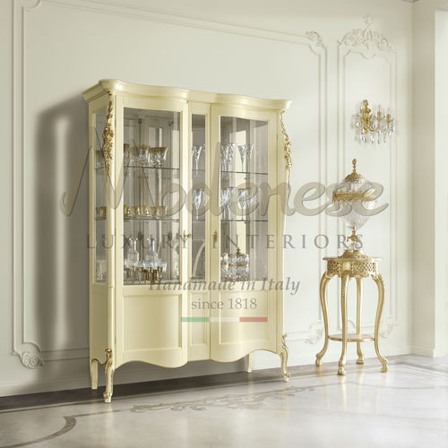 Vetrina classica - 17109 - Modenese Luxury Interiors - con piedi / in legno / in vetro