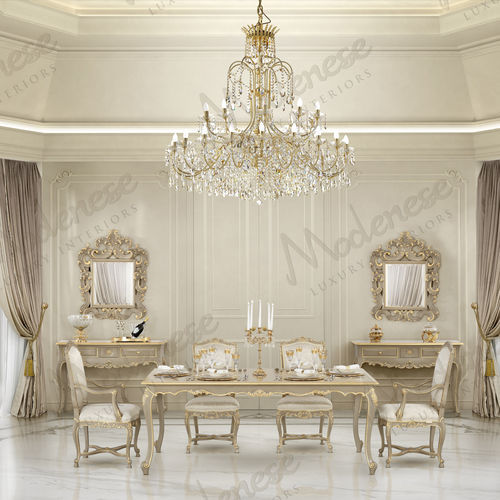 Tavolo da pranzo classico - 17111 - Modenese Luxury Interiors - in legno / con supporto in legno / rettangolare