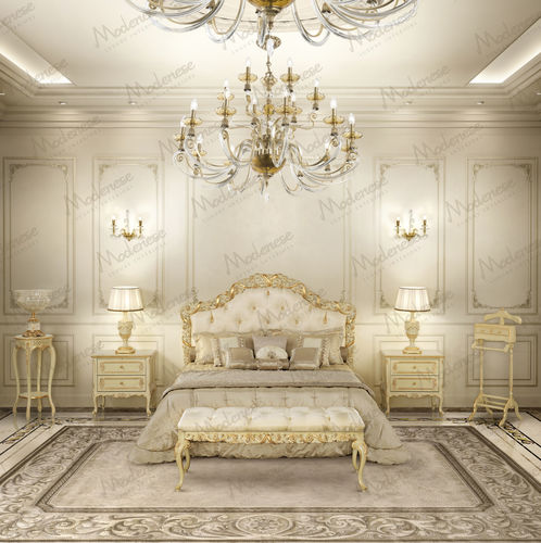 Letto matrimoniale - 17206 - Modenese Luxury Interiors - classico / con testiera imbottita / in tessuto
