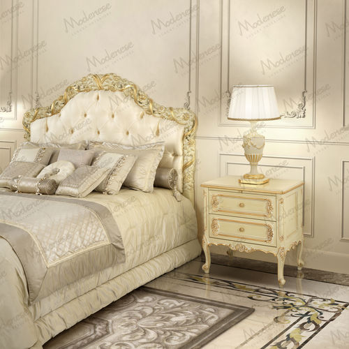 Comodino classico - 17207 - Modenese Luxury Interiors - in legno / con supporto in legno / rettangolare