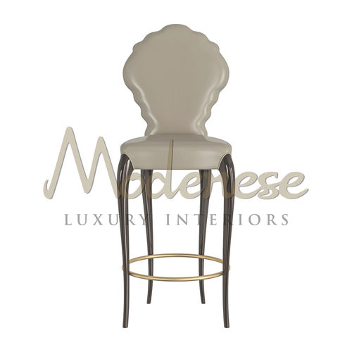 Sgabello da bar contemporaneo - 20519 - Modenese Luxury Interiors - in pelle / in tessuto / con supporto in faggio