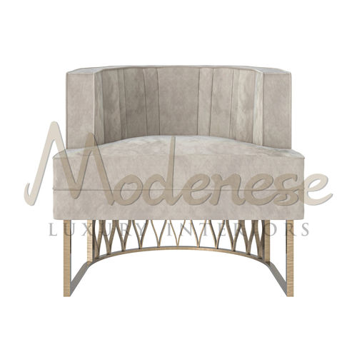 Poltrona contemporanea - 20192 - Modenese Luxury Interiors - in tessuto / in bronzo / imbottita