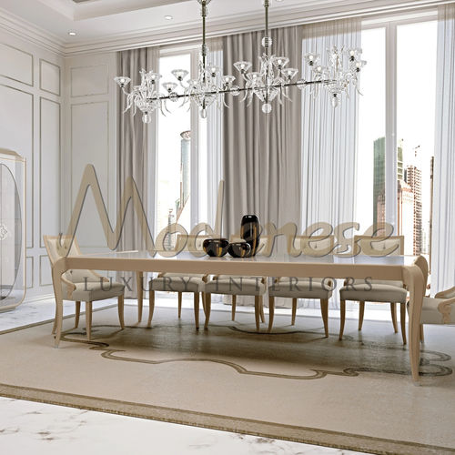 Tavolo da pranzo contemporaneo - 20109 - Modenese Luxury Interiors - in faggio / con supporto in legno / rettangolare