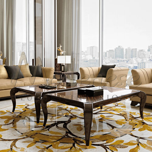 Tavolino basso contemporaneo - 20115 - Modenese Luxury Interiors - in metallo / in legno / in marmo