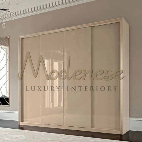 Armadio contemporaneo - 21221 - Modenese Luxury Interiors - in legno laccato brillante / a porte scorrevoli / non specificato