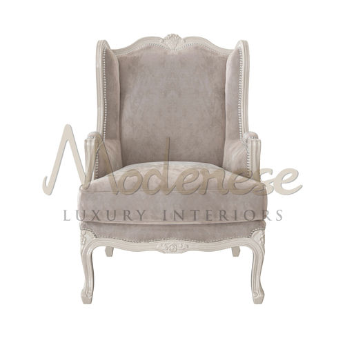 Poltrona neoclassica - 21405 - Modenese Luxury Interiors - in tessuto / in legno / imbottita