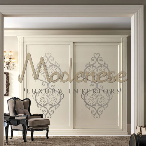 Armadio scorrevole - 21222 - Modenese Luxury Interiors - contemporaneo / in legno laccato brillante / con porta scorrevole