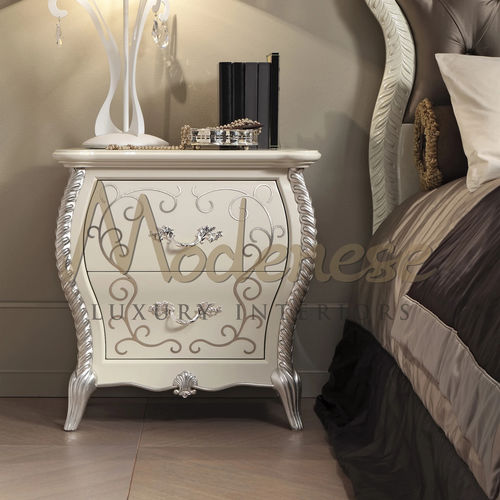 Comodino in stile - 21213 - Modenese Luxury Interiors - in legno laccato / per uso residenziale / per camera da letto