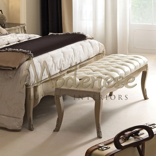 Divanetto imbottito contemporaneo - 21516 - Modenese Luxury Interiors - in tessuto / con supporto in legno / in legno