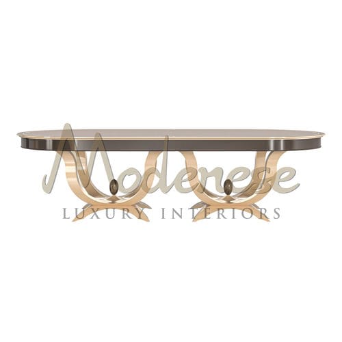 Tavolo da pranzo classico - 21104 - Modenese Luxury Interiors - in legno laccato / in faggio / con supporto in legno