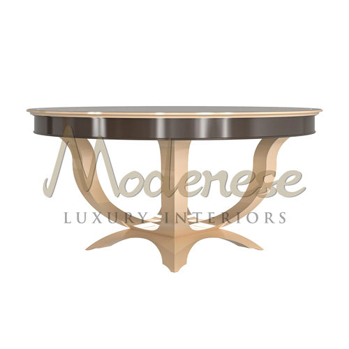Tavolo da pranzo contemporaneo - 21103 - Modenese Luxury Interiors - in legno laccato / in faggio / con supporto in legno