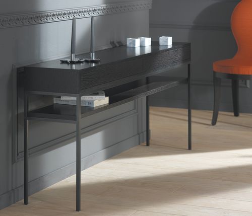 Consolle contemporanea - KARUSA - Duvivier - in legno / in vetro / in acciaio