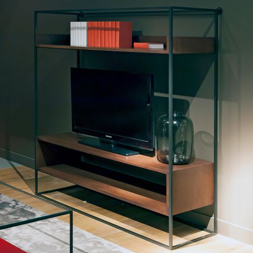 Mobile porta TV contemporaneo - KARUSA - Duvivier - con ripiani / con supporto per lettore DVD / in rovere