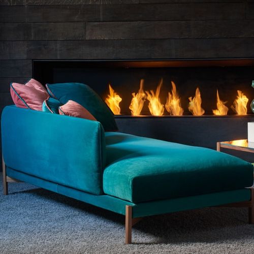 Dormeuse contemporanea - JULES - Duvivier - in tessuto / in pelle / in legno massiccio