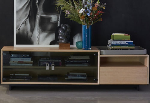 Credenza contemporanea - JEAN - Duvivier - in legno / in vetro / con cassetti