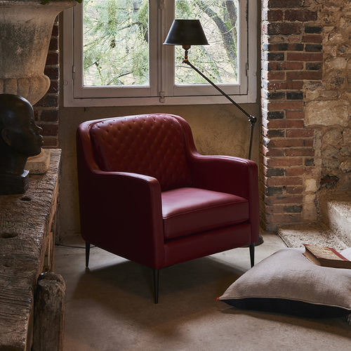 Poltrona contemporanea - SOPHIE - Duvivier - in tessuto / in pelle / con cuscino rimovibile