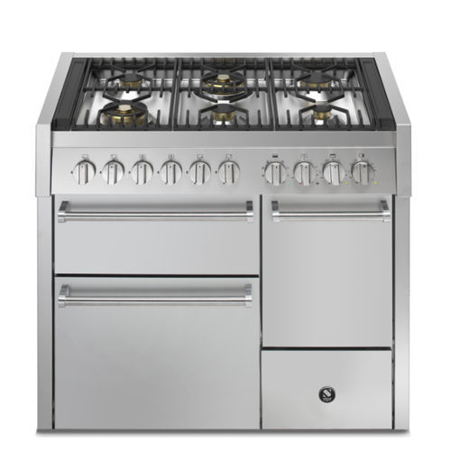 Blocco cottura a gas - GENESI 100/3 SOLID DOOR - STEEL - elettrico / 4 fuochi / 6 fuochi