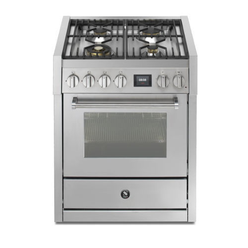 Blocco cottura a gas - GENESI 70 - STEEL - elettrico / 4 fuochi / 1 forno