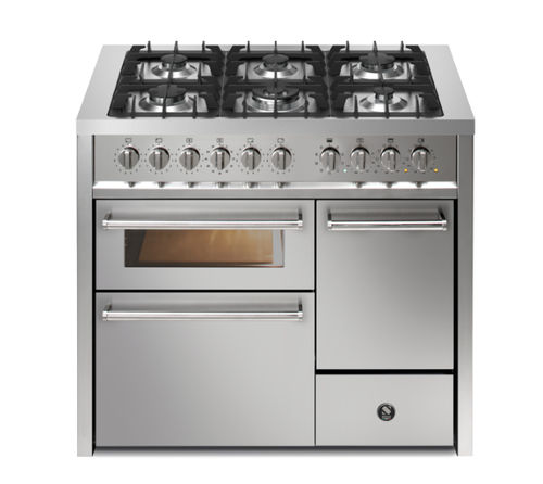 Blocco cottura a gas - ENFASI 100/3 - STEEL - elettrico / 6 fuochi / 5 fuochi