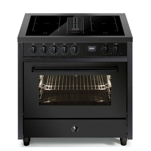 Blocco cottura a induzione - ENFASI MISTRAL - STEEL - 4 fuochi / 1 forno / nero