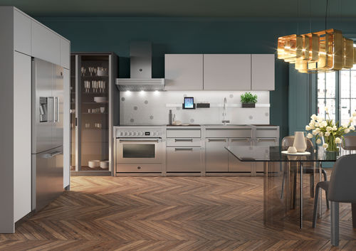 Cucina in stile industriale - GENESI - STEEL - in acciaio inossidabile / in acciaio / in acciaio inossidabile spazzolato