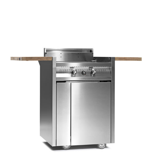 Barbecue a gas - GREEN 70 - STEEL - con rotelle / in acciaio / in acciaio inossidabile