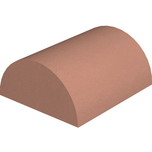 Tegola di bordo - HALF ROUND STOP END - Marley - in terracotta / rossa / marrone