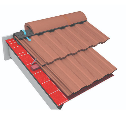 Sistema di copertura curvo - VENTILATED DRY RIDGE - Marley - di profilati metallici / contract