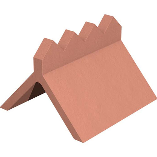 Tegola di bordo - COCKS COMB CRESTED - Marley - in terracotta / rossa / liscia
