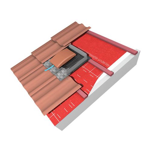 Tegola a incastro - UNIVERSAL TERMINAL - Marley - per aerazione / in terracotta / grande