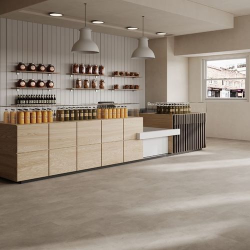 Pavimento in sughero - ELEGANT PLASTER GREY  - Wicanders - da interno / per soggiorno / per ufficio