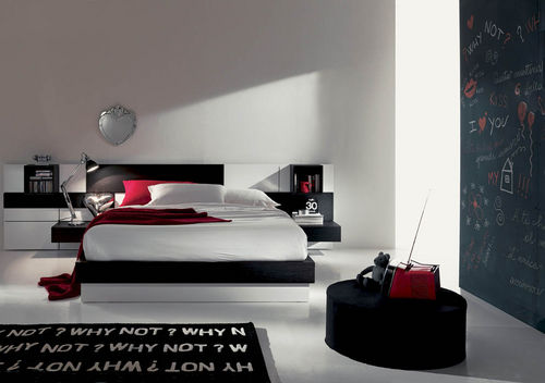 Letto matrimoniale - PLAN SYSTEM - Fimar Srl - contemporaneo / con comodini / in MDF
