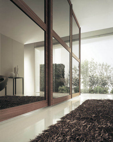 Armadio contemporaneo - RIQUADRO - Fimar Srl - in rovere / con porta scorrevole / a specchio