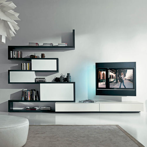 Parete attrezzata TV contemporaneo - SIDE 9  - Fimar Srl - in legno laccato