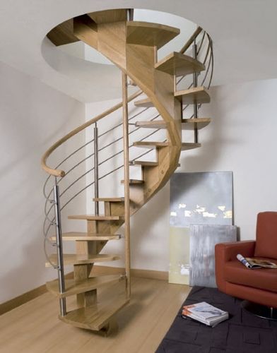 Scala curva - NEBBIOLO - EIMA - con gradini in legno / con struttura in legno / contemporanea