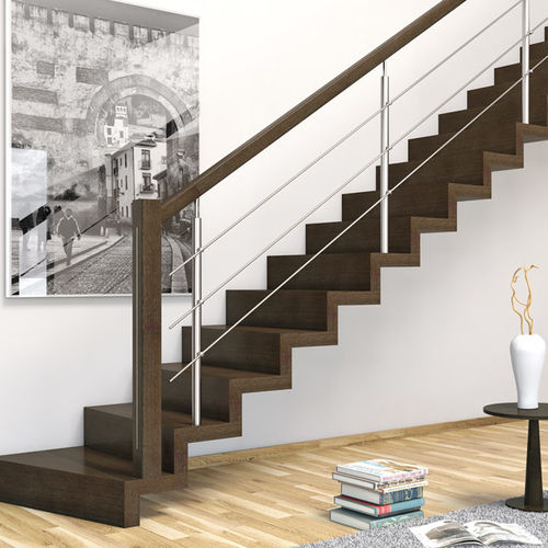 Scala dritta - CHARDONNAY - EIMA - con gradini in legno / con struttura in legno / contemporanea
