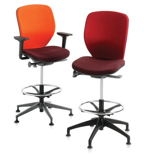 Sedia alta contemporanea - JOY - Orange Box - da interno / in tessuto / imbottita