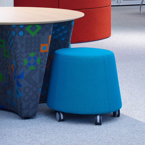 Sgabello contemporaneo - SULLY - Orange Box - in tessuto / con rotelle / contract