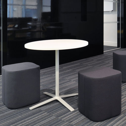 Sgabello contemporaneo - BLIGH & FLETCHER - Orange Box - in tessuto / in pelle / imbottito
