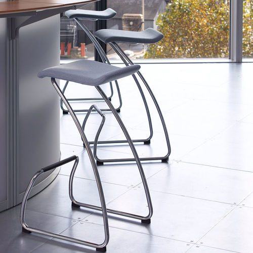 Sgabello da bar contemporaneo - SPRING - Orange Box - in polipropilene / con supporto in metallo / imbottito
