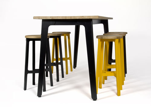 Tavolo alto contemporaneo - FOLD - Naughtone - in legno / in acciaio / in laminato