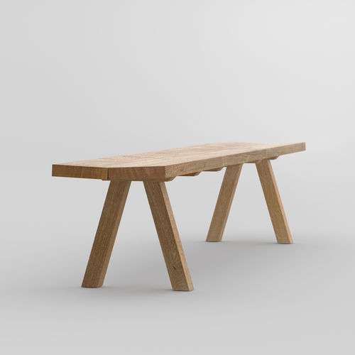 Panca contemporanea - PAPILIO - vitamin design - in rovere / in legno oliato / senza schienale