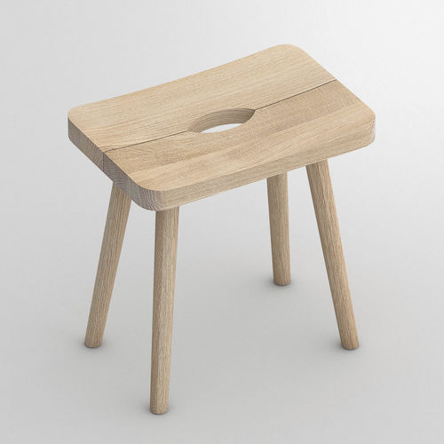 Sgabello contemporaneo - UNA - vitamin design - in rovere / in faggio / in frassino