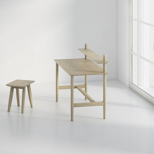 Scrittoio contemporaneo - AETAS  - vitamin design - in rovere / in legno massiccio / in noce