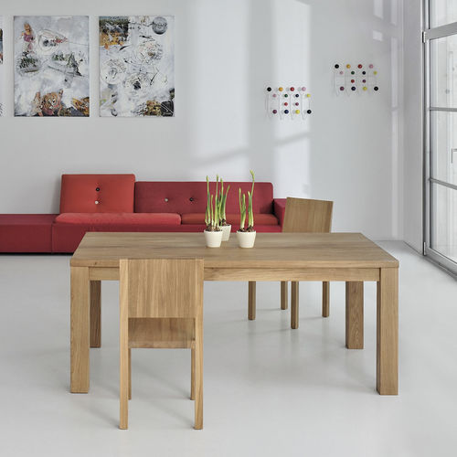 Tavolo da pranzo contemporaneo - CUBUS 3 B10X10 - vitamin design - in rovere / in noce / in legno massiccio