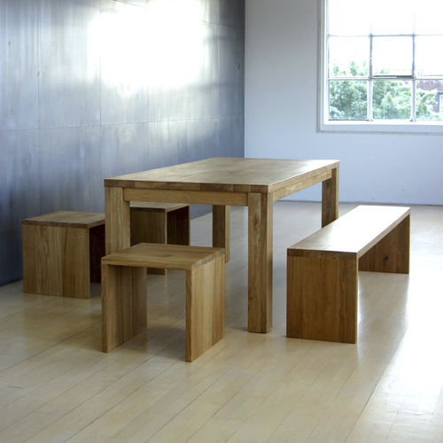 Tavolo da pranzo contemporaneo - CUBUS 4 B10X10 - vitamin design - in rovere / in legno massiccio / in frassino