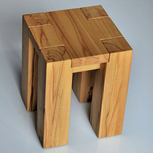 Sgabello contemporaneo - TAURUS 4 B11X11 - vitamin design - in rovere / in faggio / in frassino