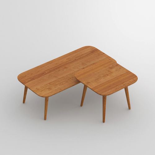Tavolino basso contemporaneo - AMBIO - vitamin design - in rovere / in frassino / in faggio